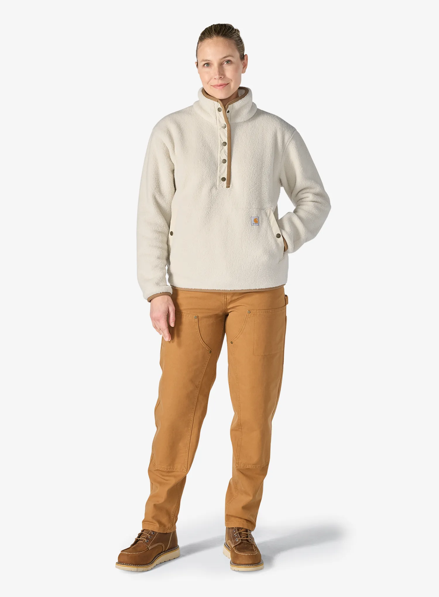 Carhartt Sherpa Pullover Női polárfelső - oat milk