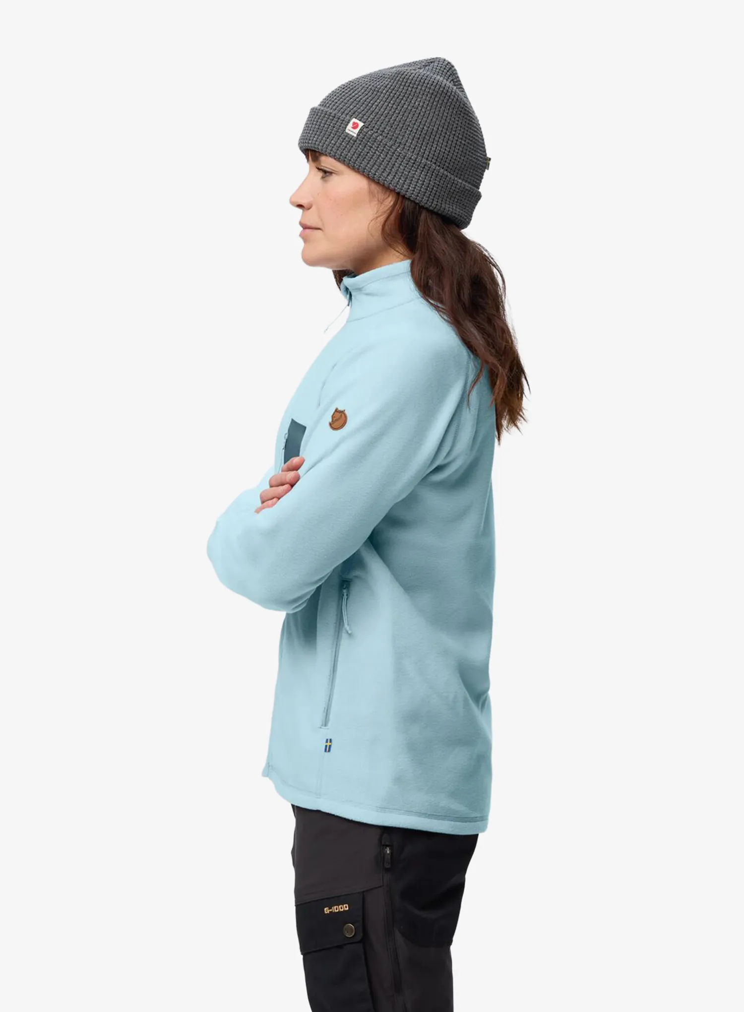Fjallraven Kaipak Fleece Női polárfelső - breeze blue/navy