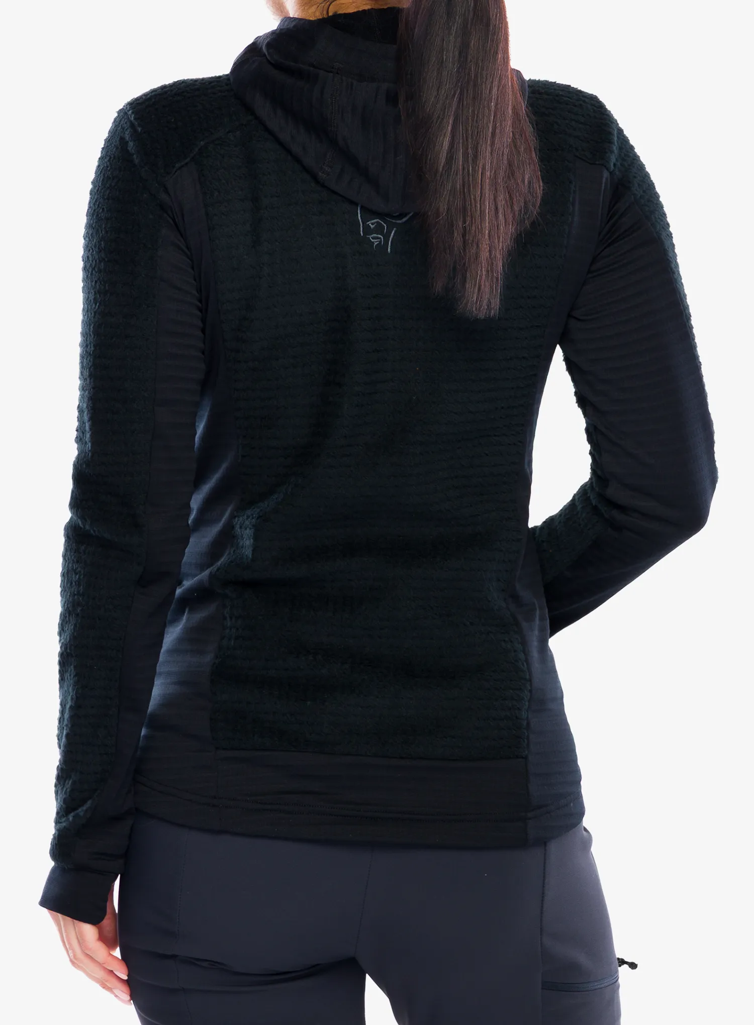 Norrona Falketind Alpha120 Zip Hood Női polárfelső - caviar black