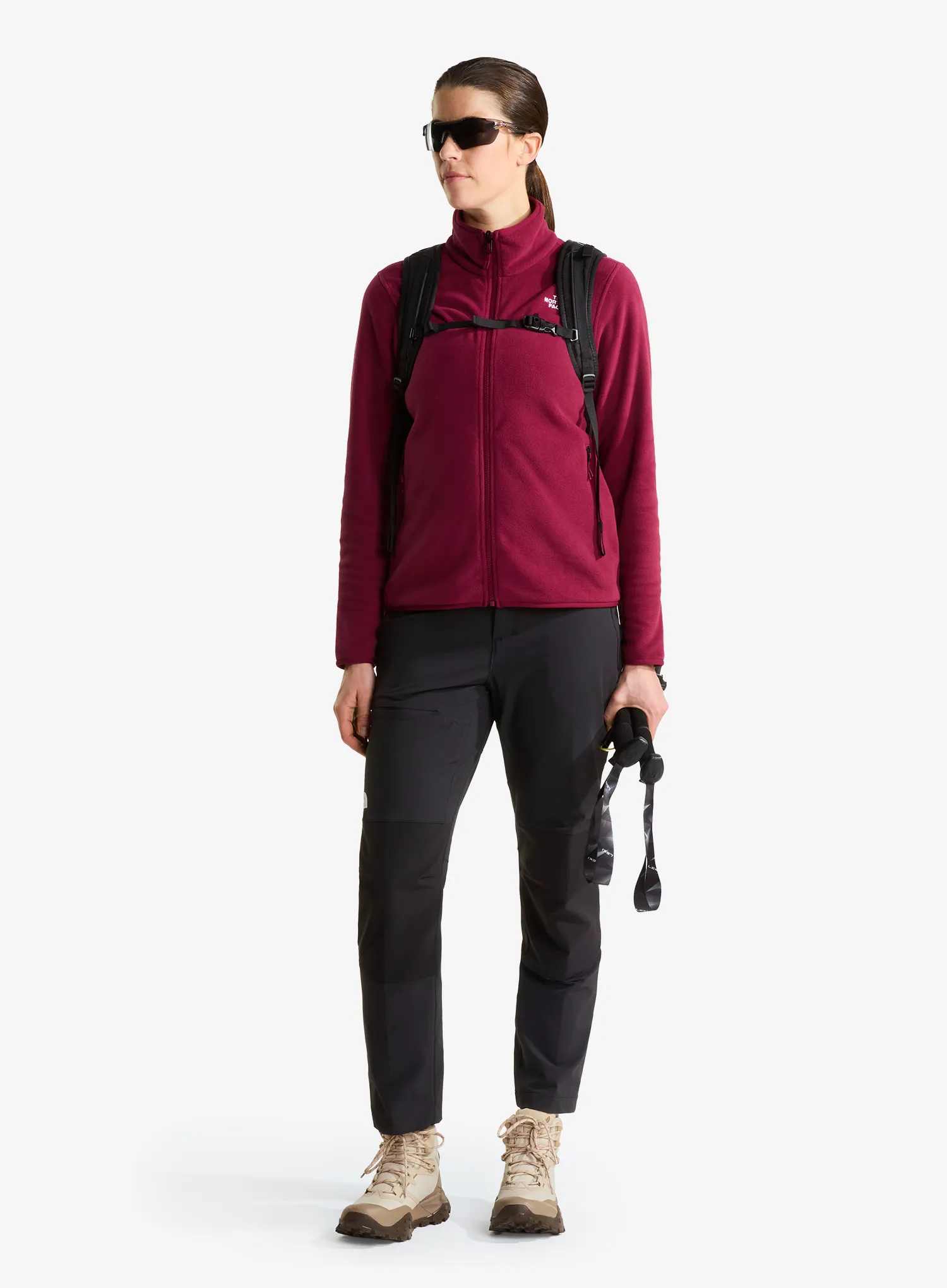 The North Face Glacier Fleece Jacket Női polárfelső - burgundy crush