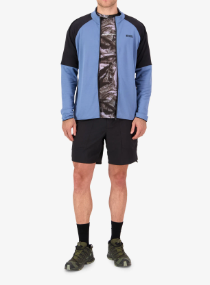 Mons Royale Quad Merino Fleece Jacket Polárfelső - horizon blue/black
