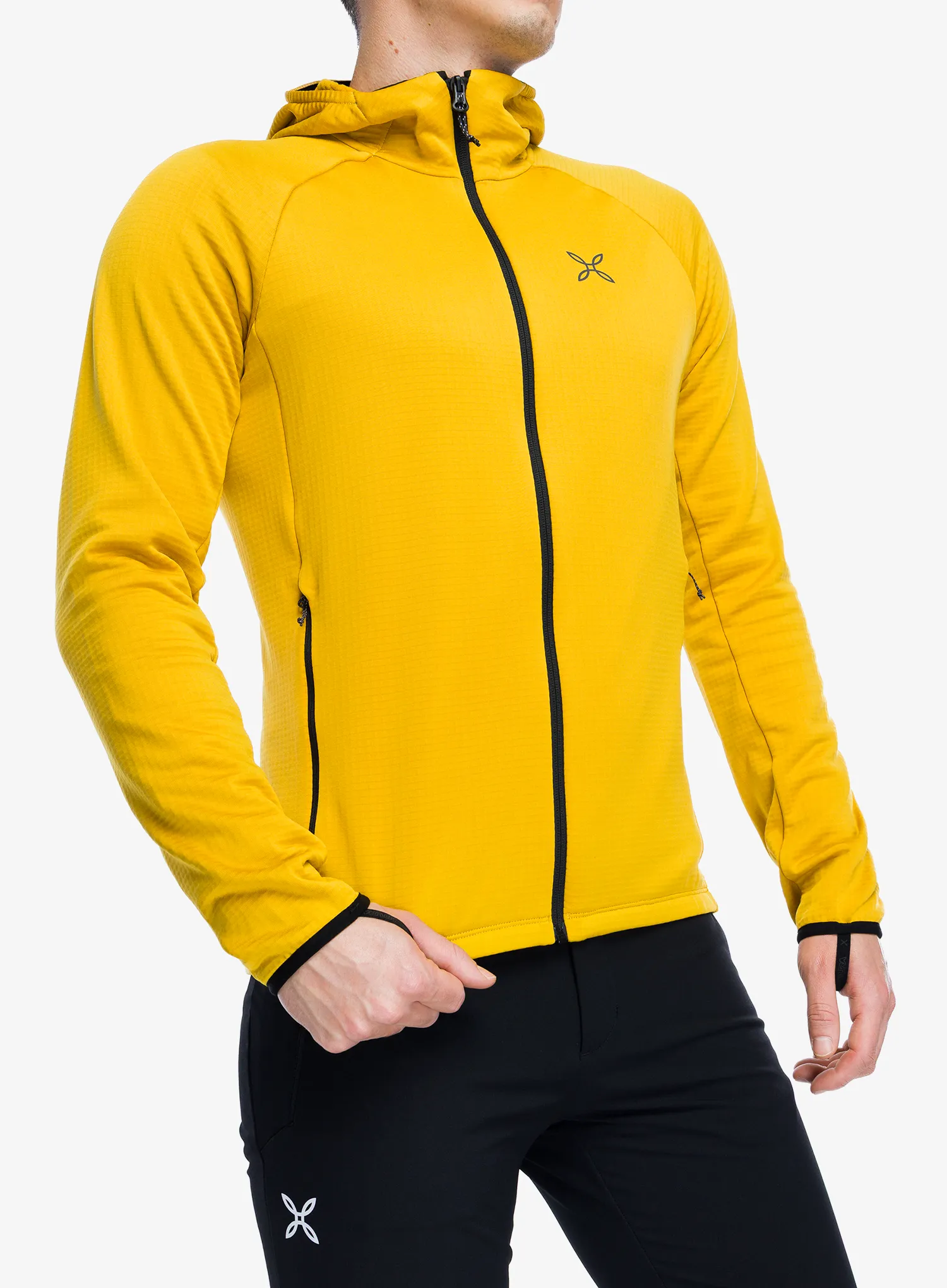 Montura Fadis Grid Hooded Maglia Polárfelső - mustard
