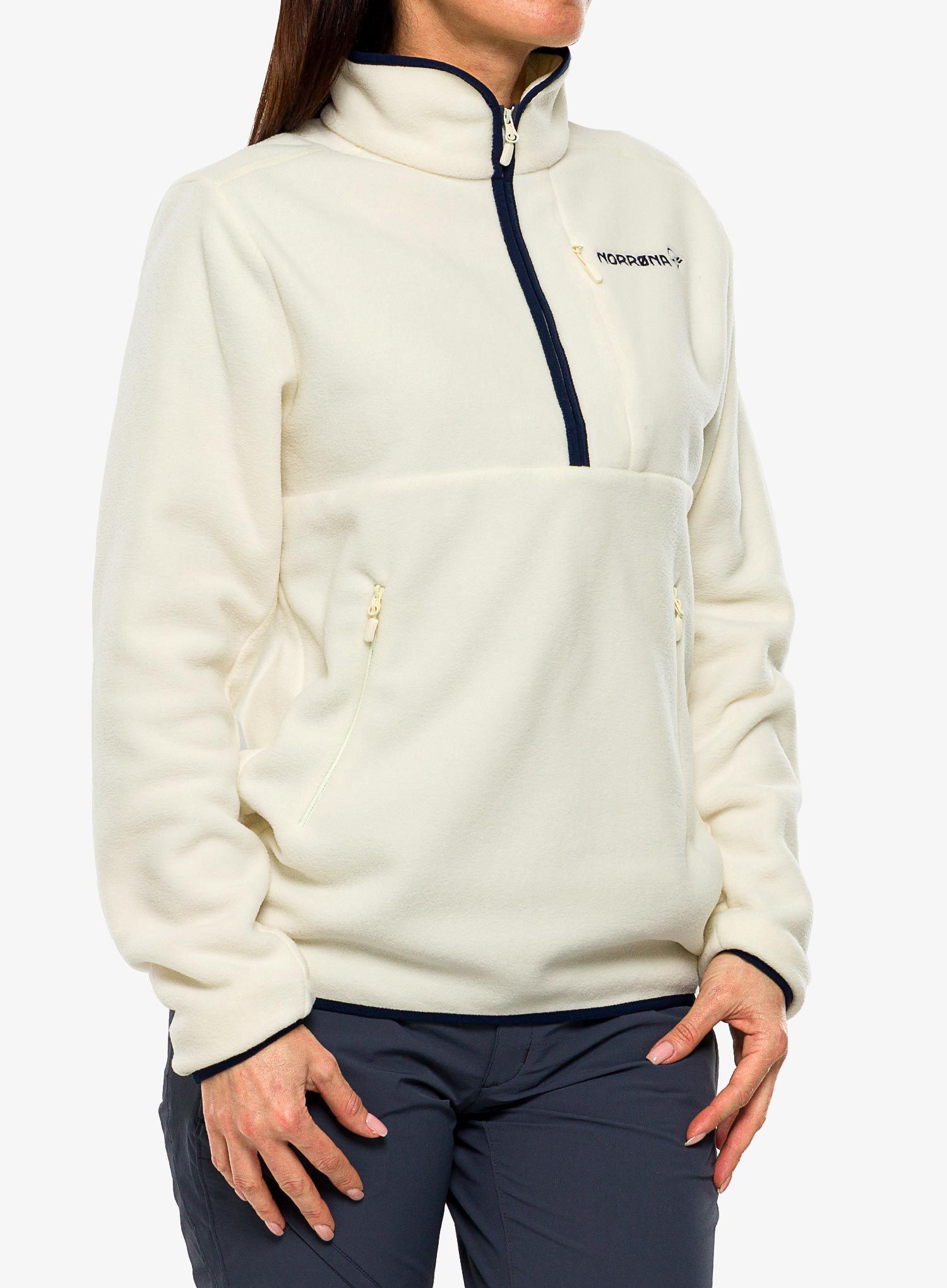 Norrona Norrøna Warm2 Halfzip Polárfelső - snowdrop