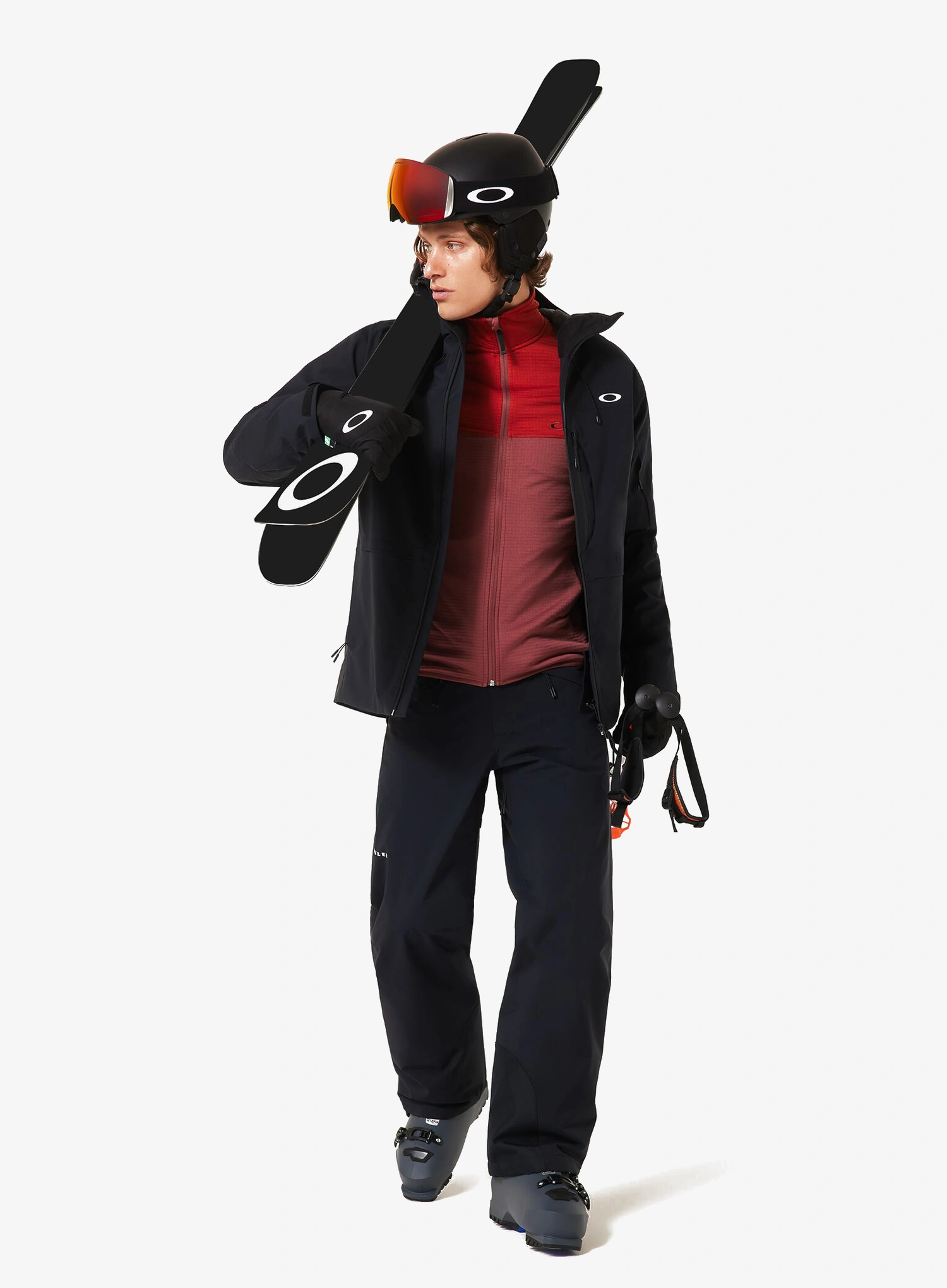 Oakley Canopy Full Zip Sweatshirt Polárfelső - flame red
