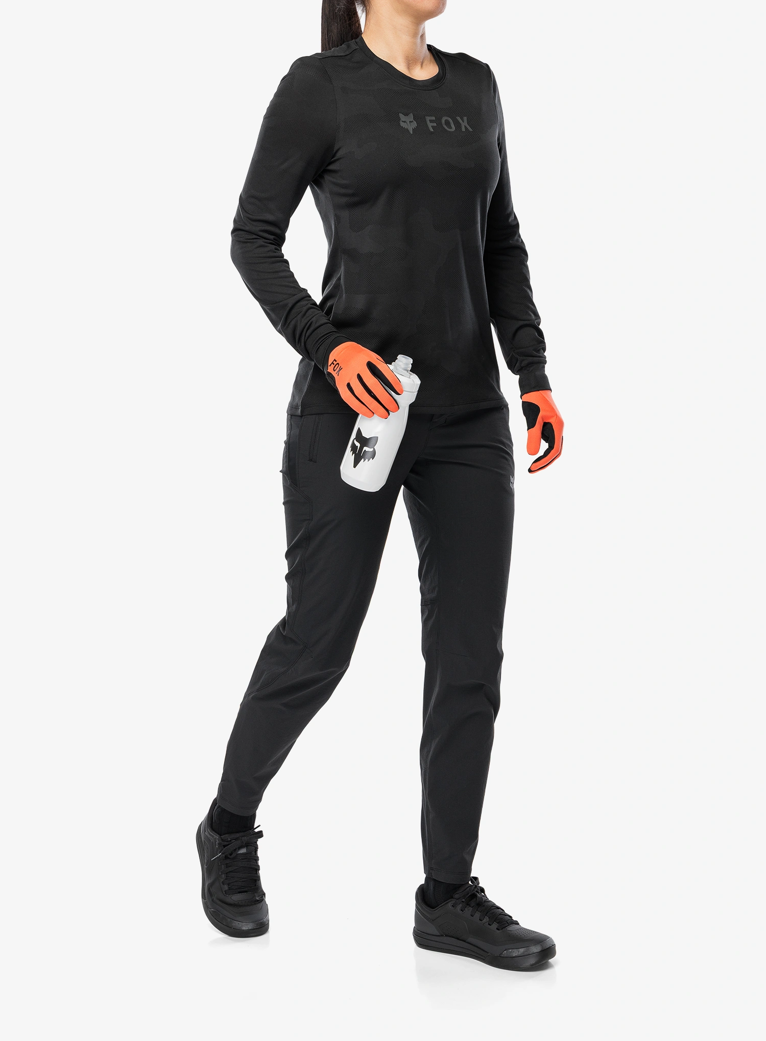 Fox Ranger Tru Dri LS Jersey Női kerékpáros felső - black