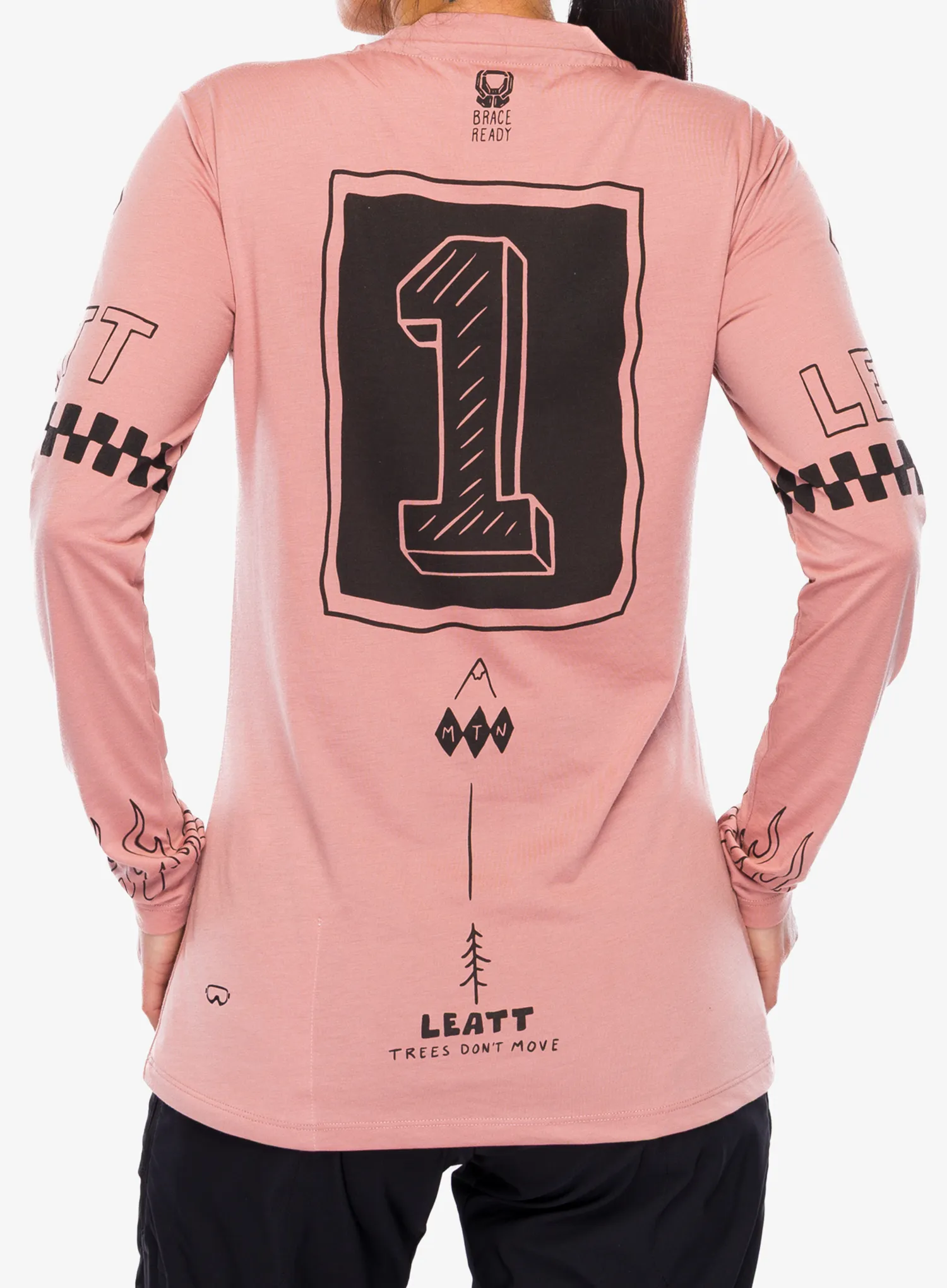Leatt MTB Gravity 3.0 Long Sleeve Női kerékpáros felső - dusty pink