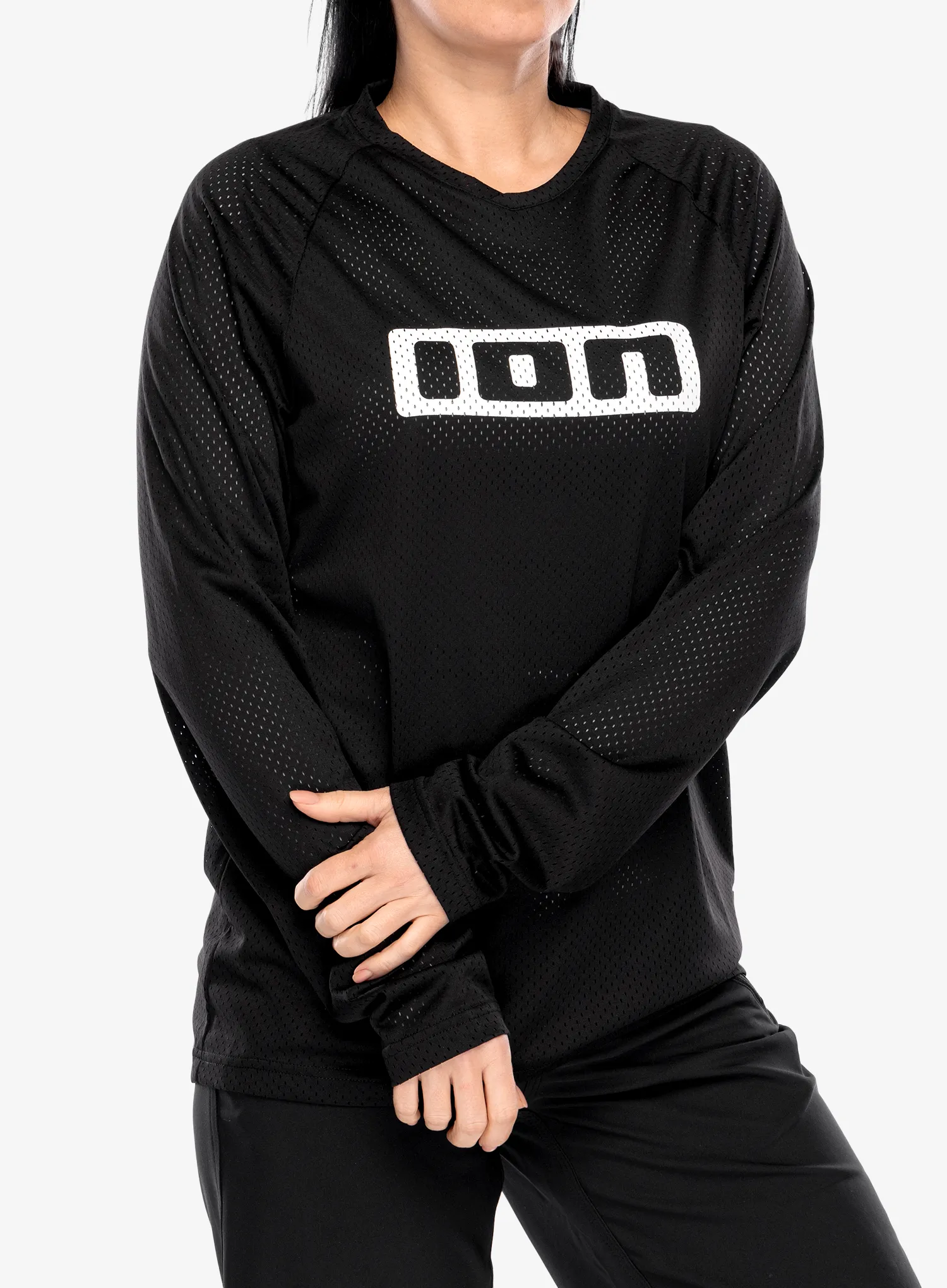ION Logo LS Kerékpáros Felső - black