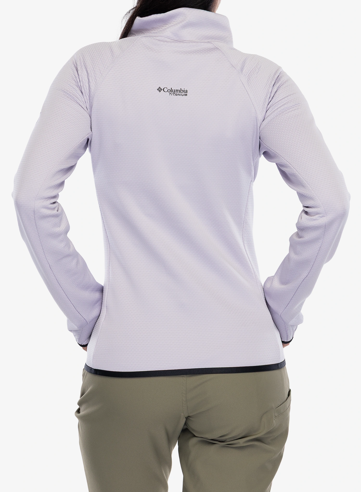 Columbia Triple Canyon Grid Fleece Full Zip Cipzáras női felső - lavender pearl/black