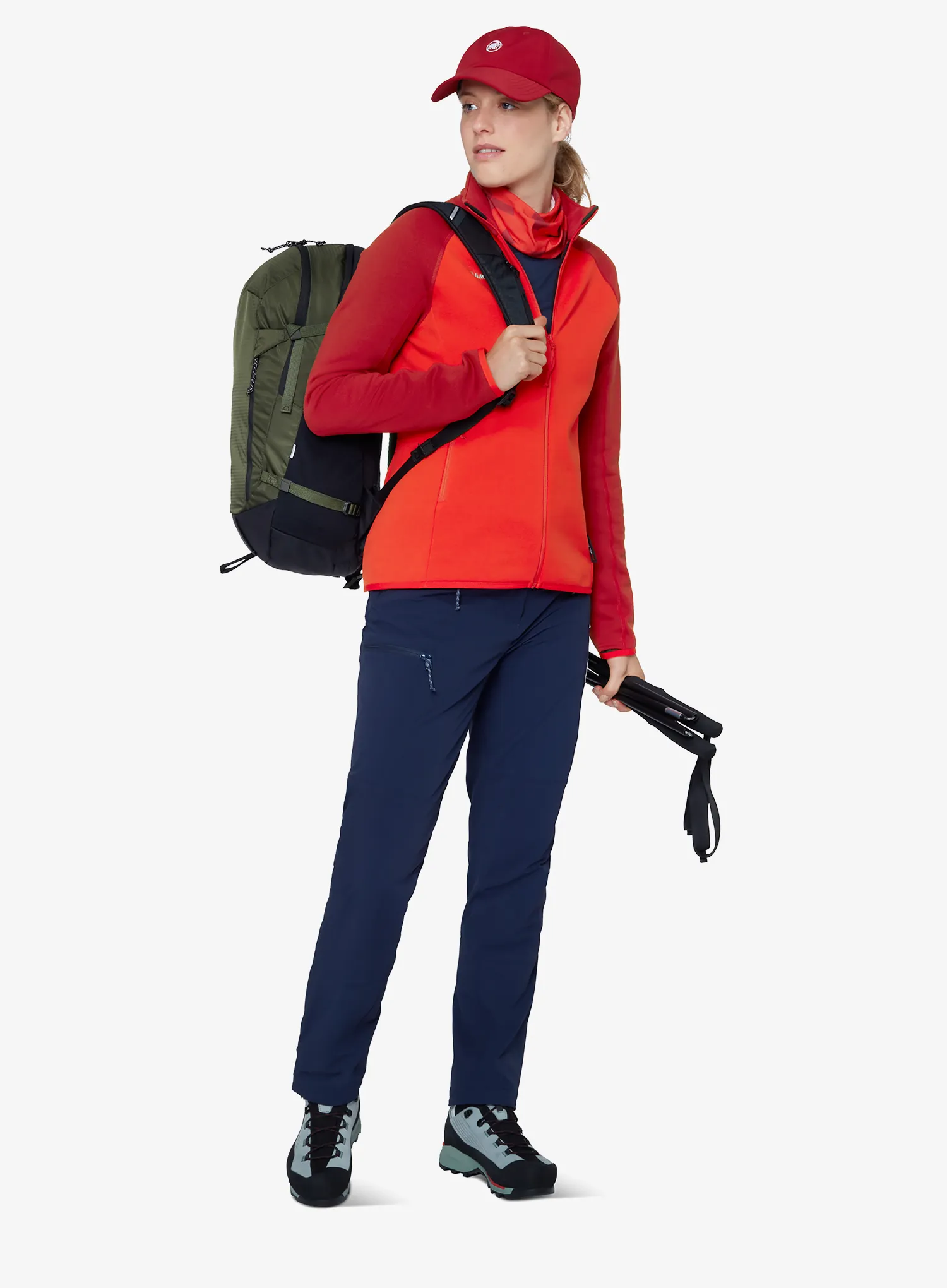 Mammut Aconcagua ML Jkt Cipzáras női felső - red/dark red