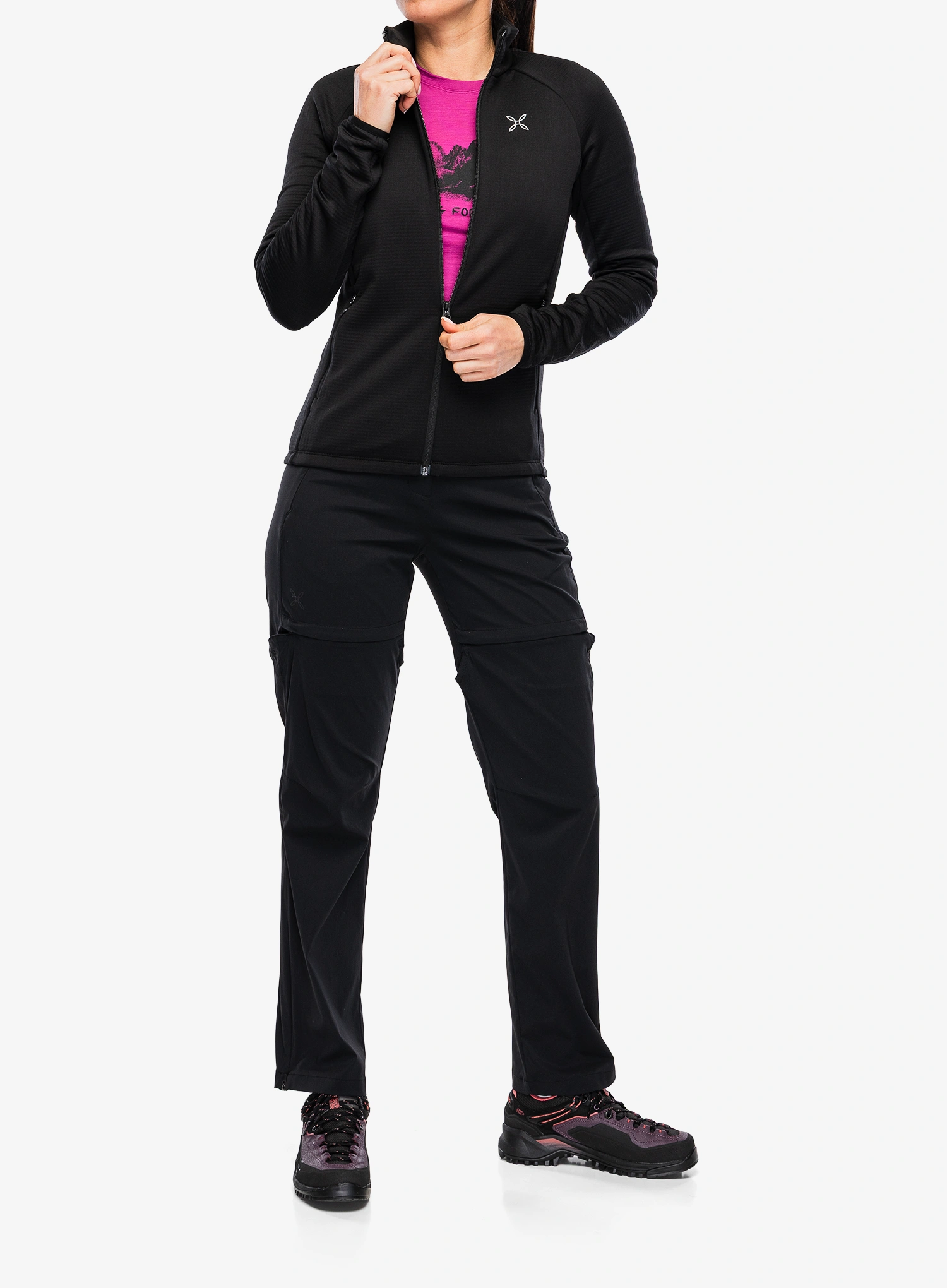 Montura Fadis Grid Maglia Cipzáras női felső - black