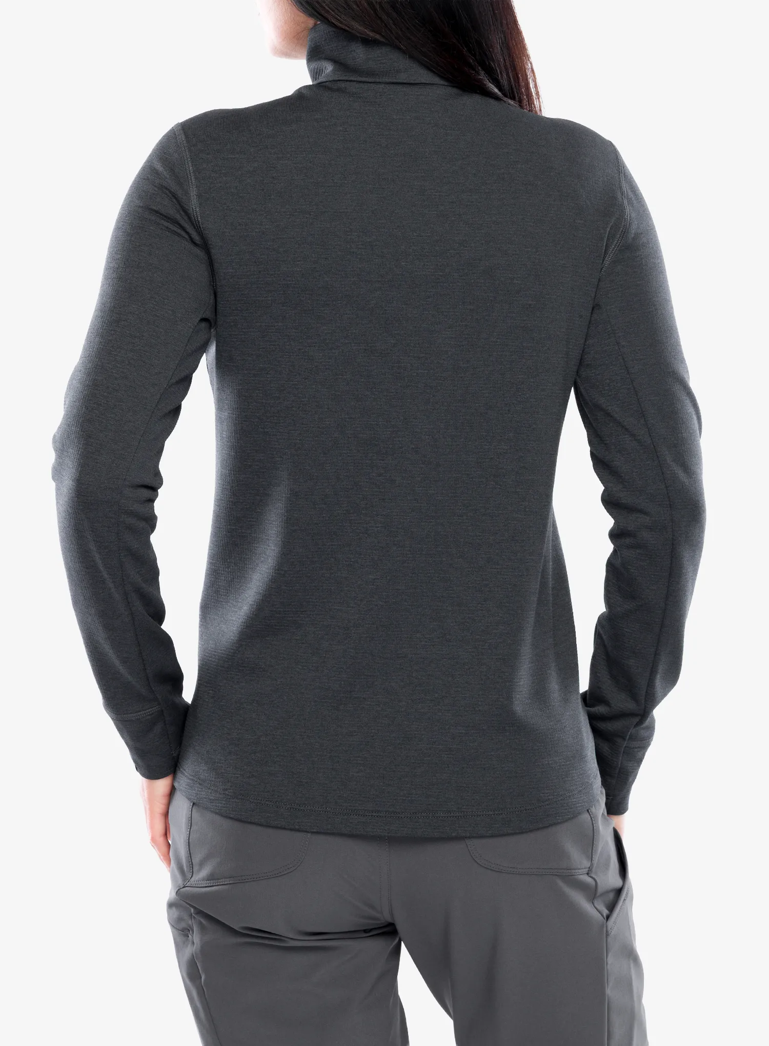 Odlo Grid Fleece Mid Layer Full Zip Cipzáras női felső - black melange