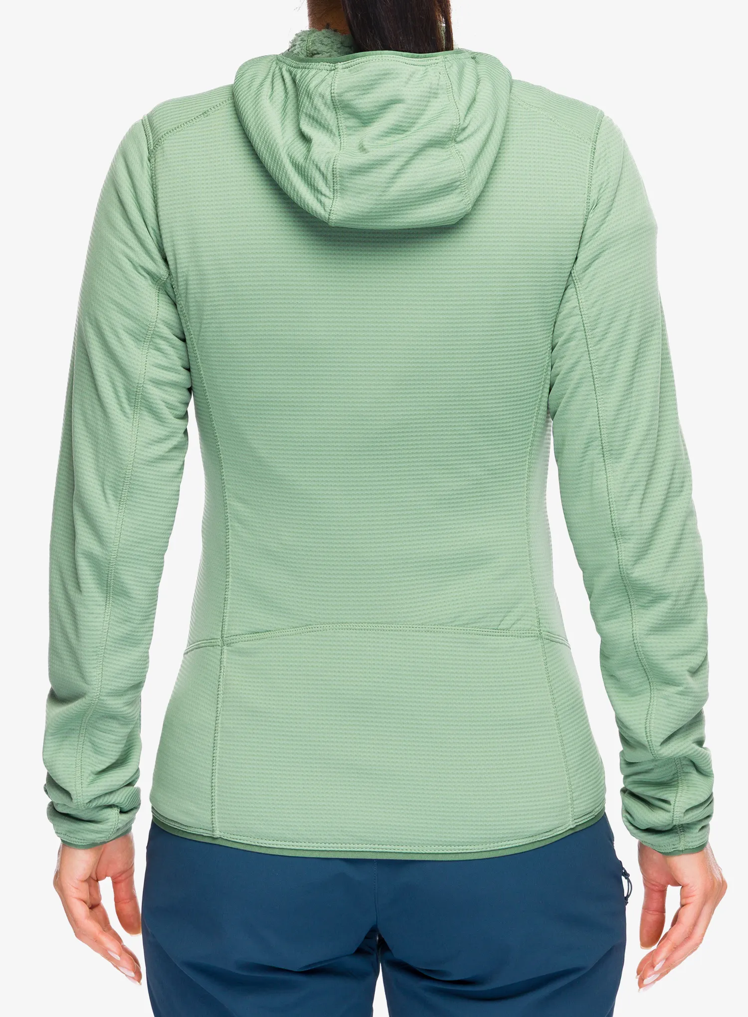 Rab Evolute Hoody Cipzáras női felső - dark fig green