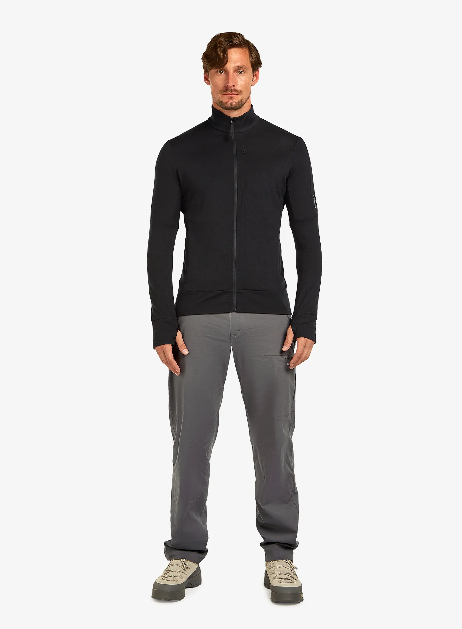 Icebreaker Merino 260 Quantum IV LS Zip Cipzáras felső - black