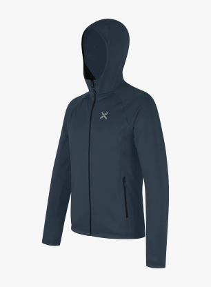 Montura Fadis Grid Hooded Maglia Cipzáras felső - blueberry
