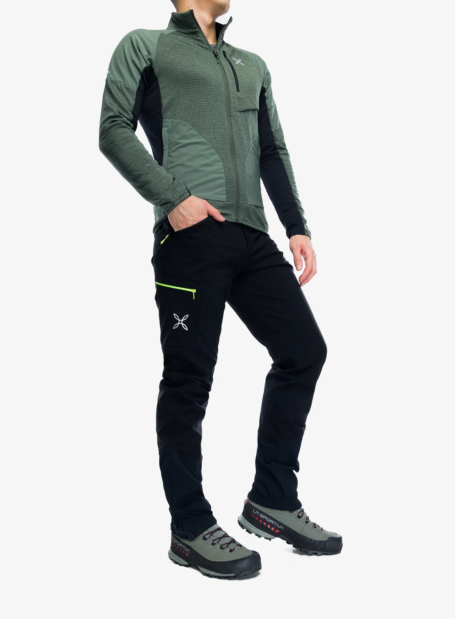 Montura Thermal Grid 2 Maglia Cipzáras felső - sage green