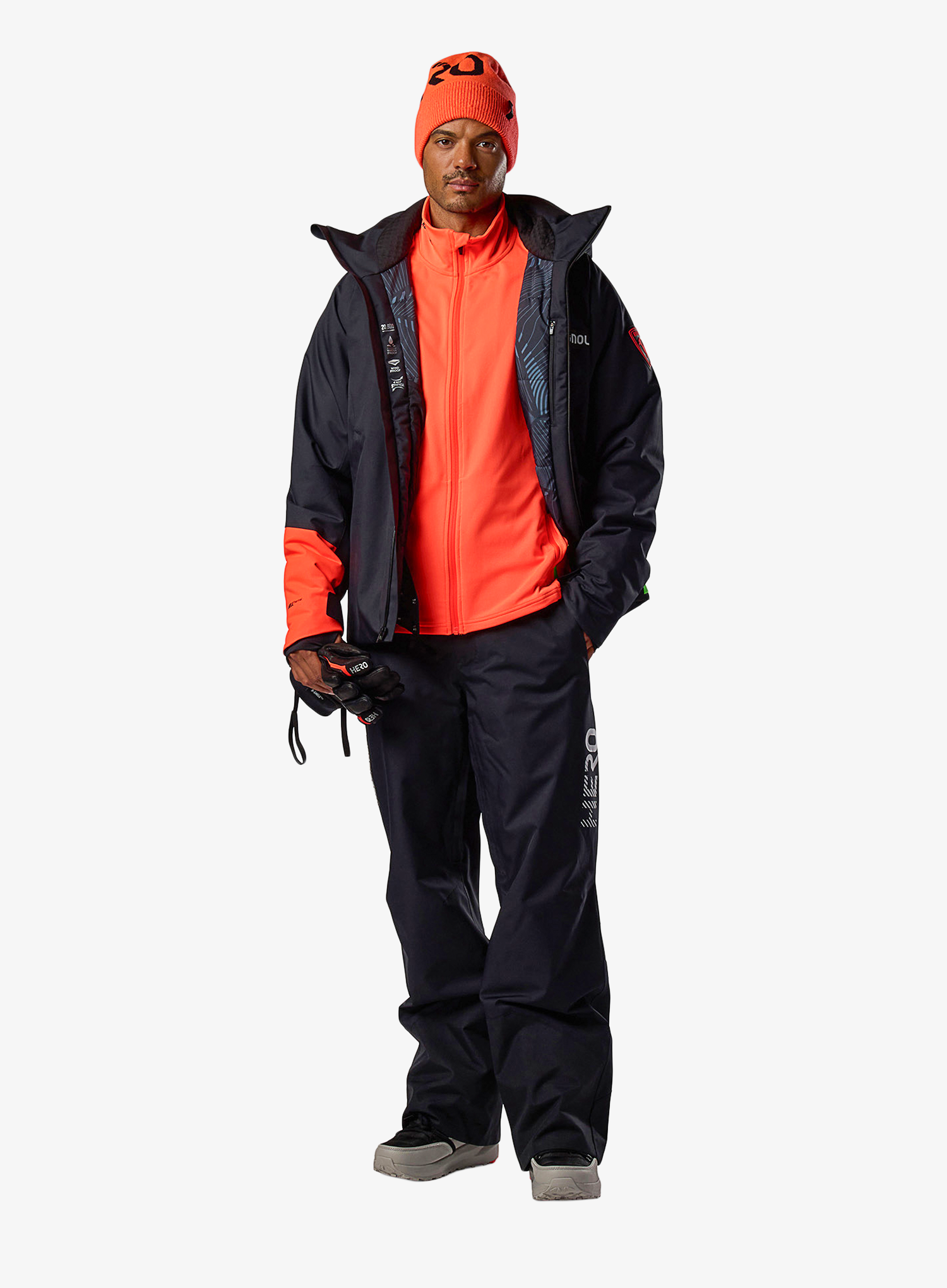 Rossignol Hero Stretch Fleece Jacket Cipzáras felső - neon red