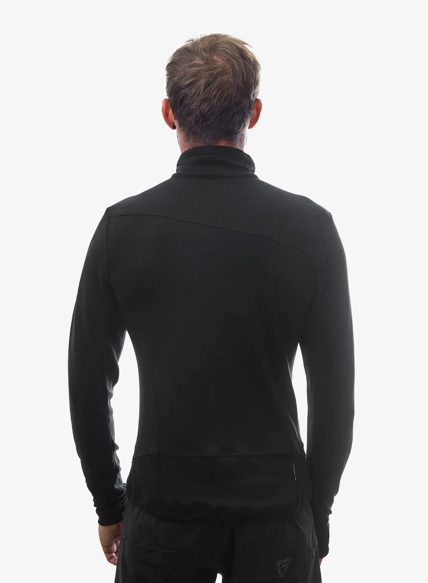 Sensor Merino Upper Fleece Full Zip Felső - black