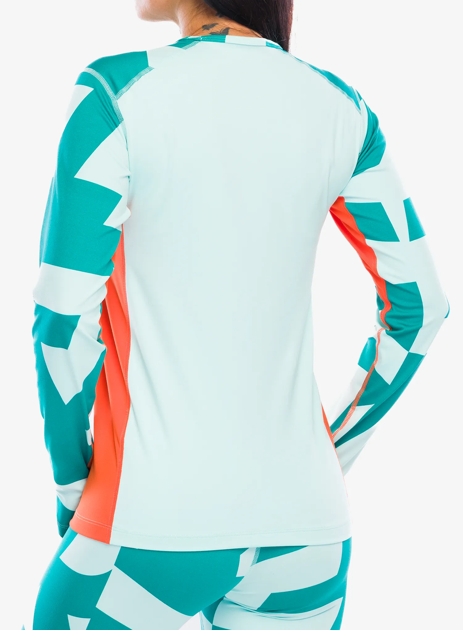 adidas TERREX Multi Synthetic Base Layer LS Termoaktív női felső - semi flash aqua/semi imp orang