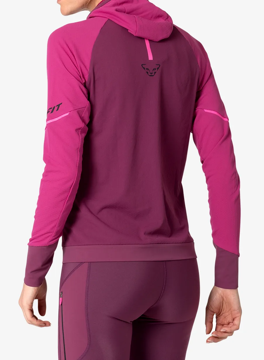 Dynafit Alpine L/S Hooded Tee Termoaktív női felső - magenta