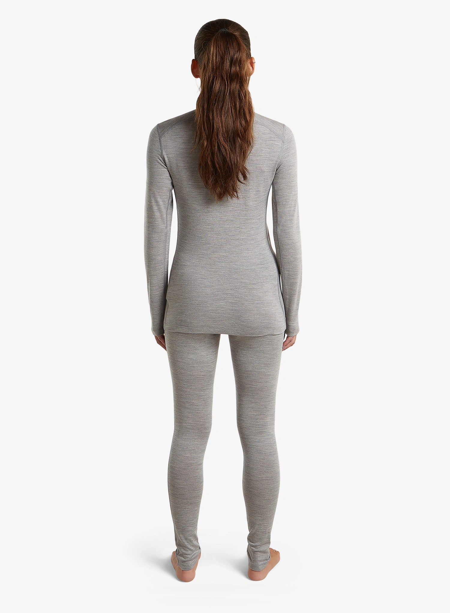 Icebreaker 260 Tech L/S Half Zip Termoaktív női felső - metro hthr