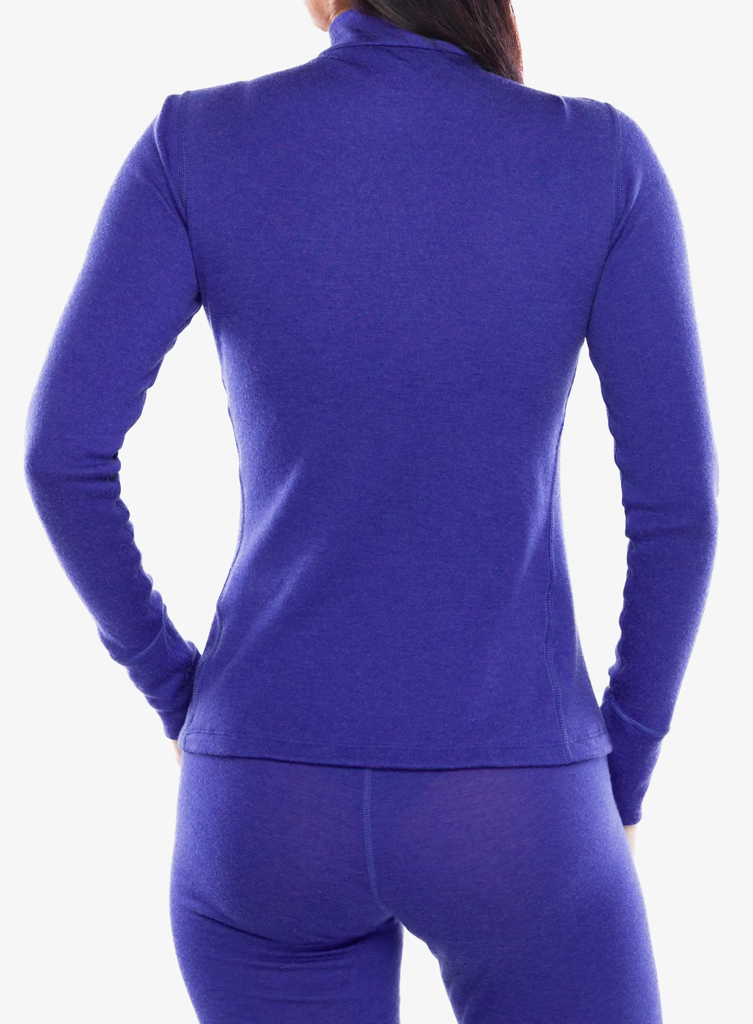 Odlo Merino 260 BL Top Turtle Neck LS Half Zip Termoaktív női felső - skipper blue
