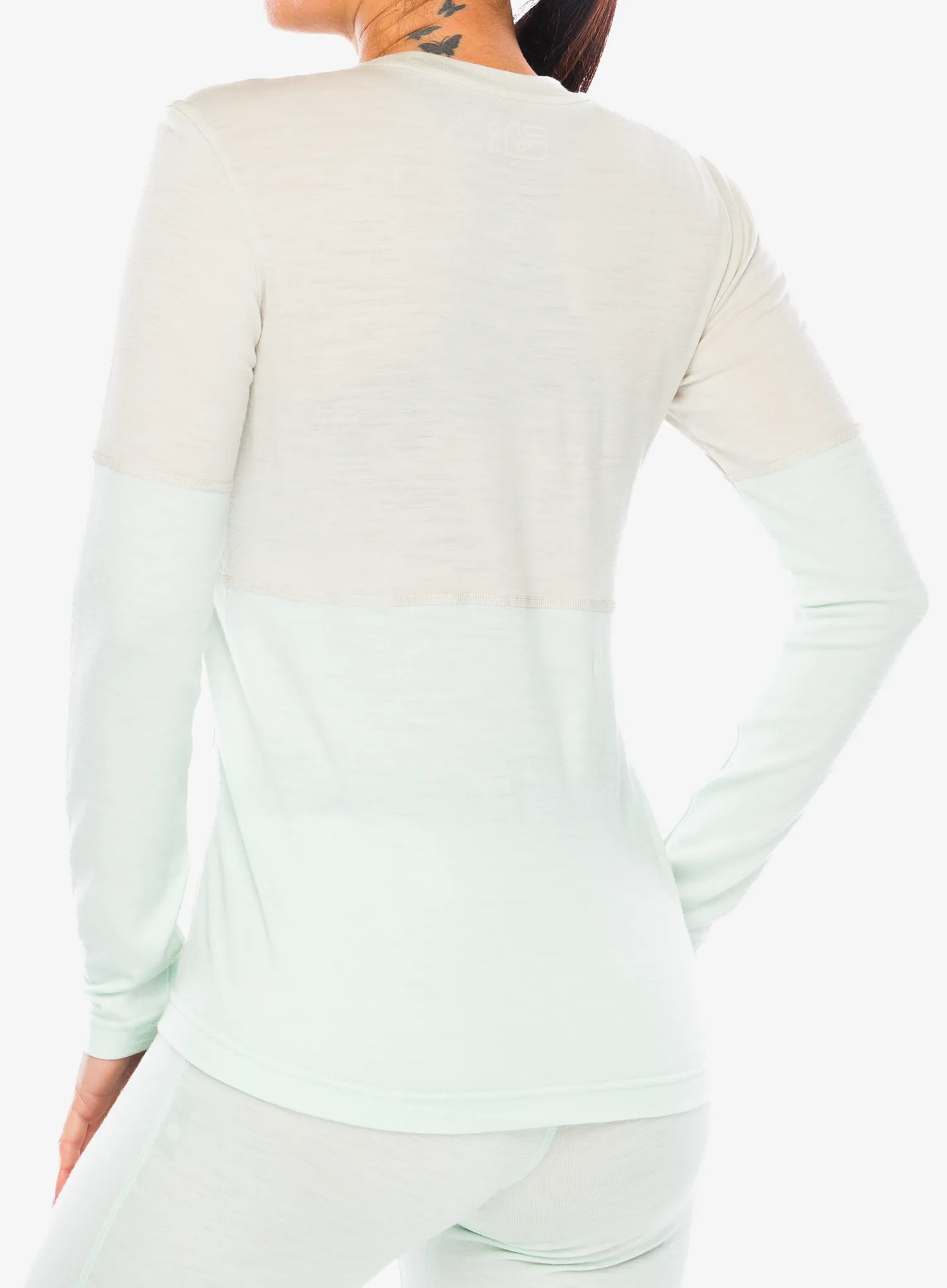 Ortovox 185 Rock N Wool Long Sleeve Termoaktív női felső - white tea