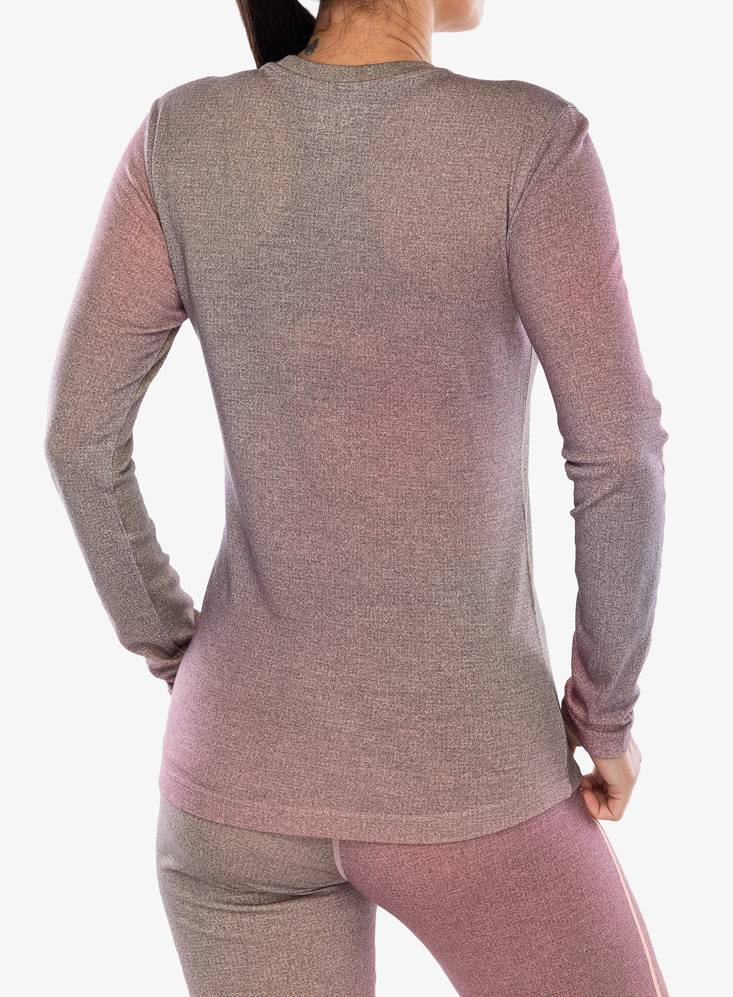 Ortovox 185 Rock'N'Wool Print LS Termoaktív női felső - aop dawn rose