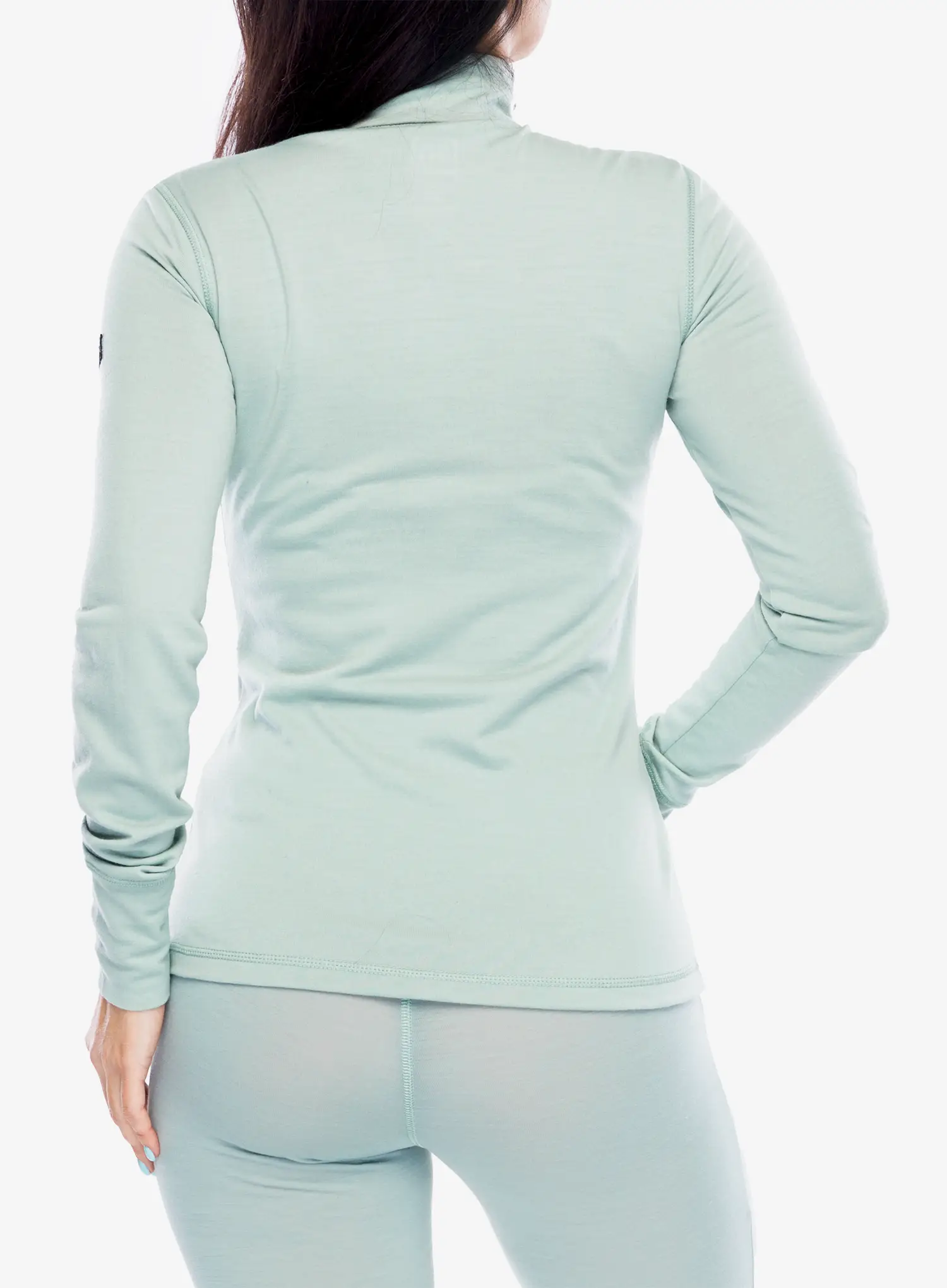 Super.natural Arctic230 Zip 1/4 Termoaktív női felső - light jade