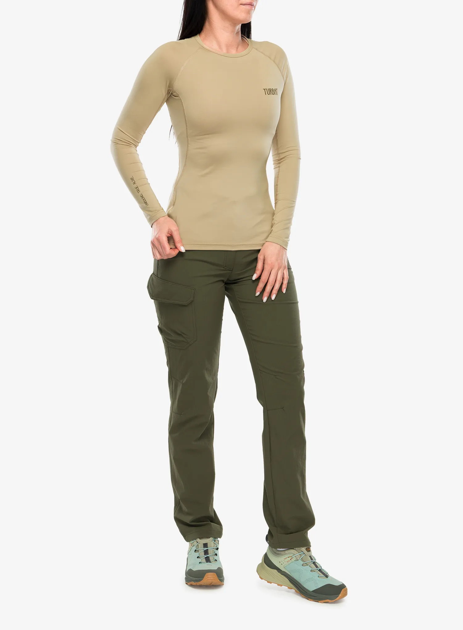 Turbat Hike Lite LS Thermo T-Shirt Termoaktív női felső - cornstalk sand