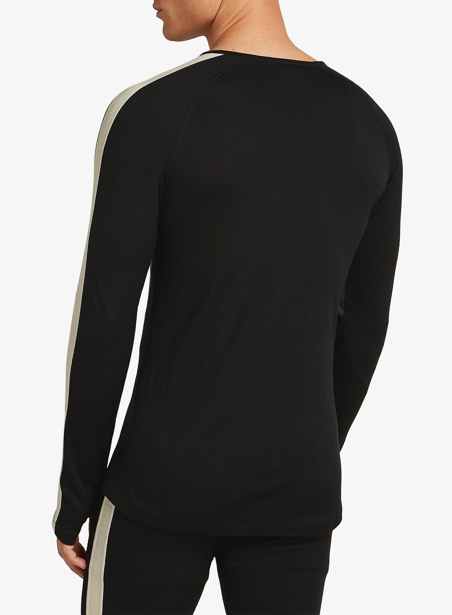 Icebreaker Merino 200 Oasis+ LS Crewe Termoaktív felső - black/jet hthr/undyed/cb