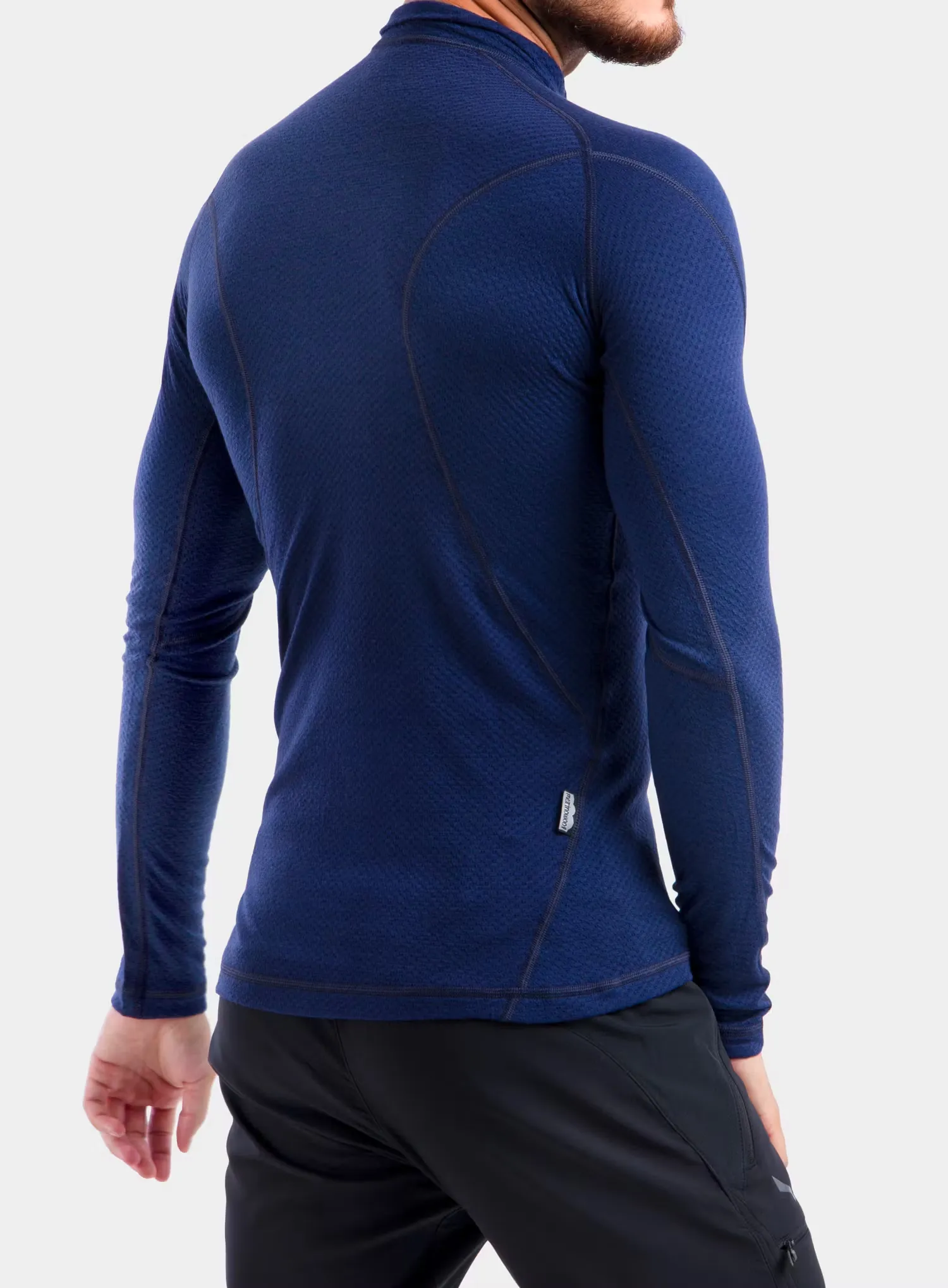 Sensor Merino DF Tee L/S Zip Termoaktív Felső - deep blue