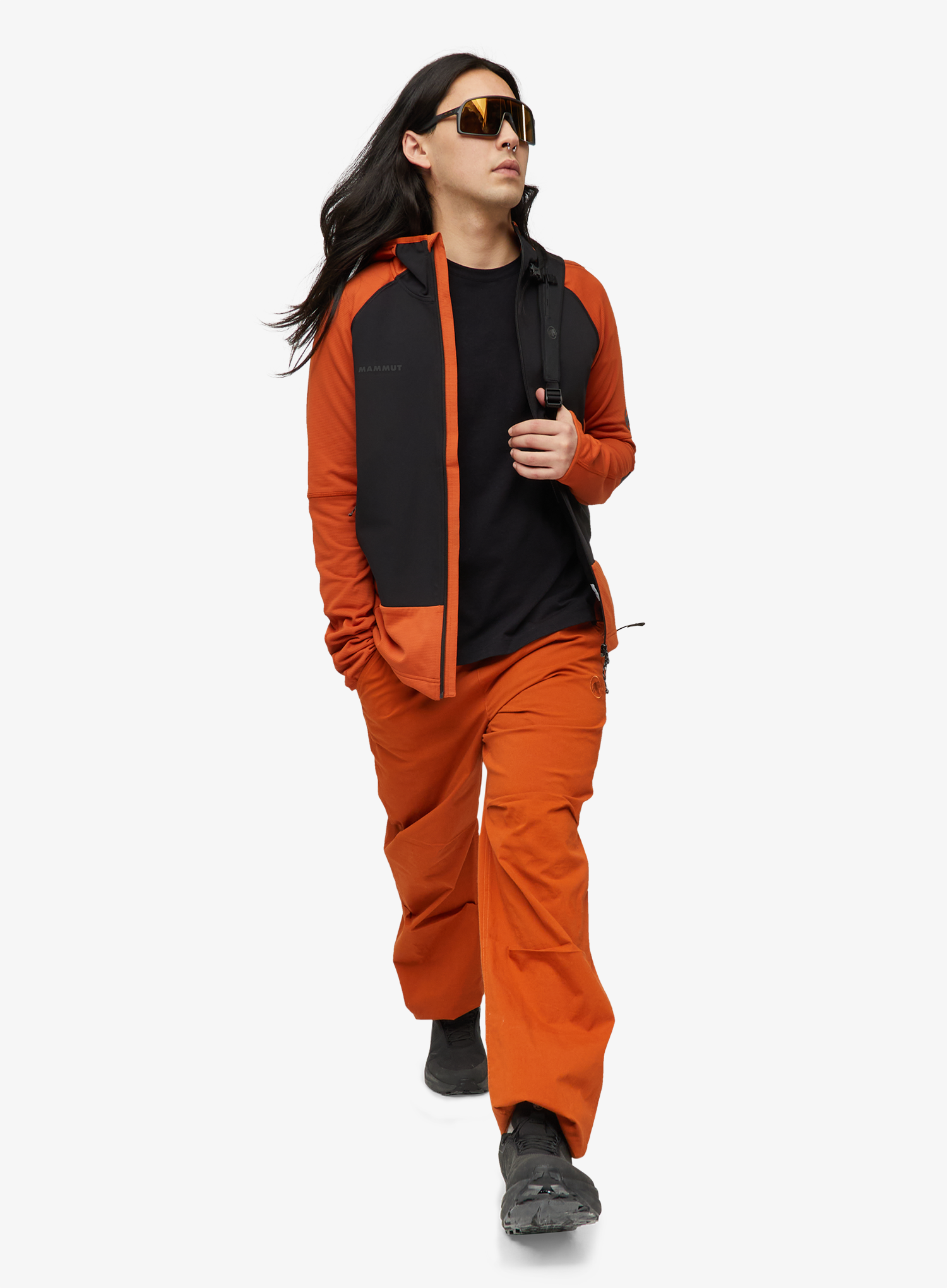 Mammut Massone ML Hooded Jacket Férfi pulóver - autumn larice/black