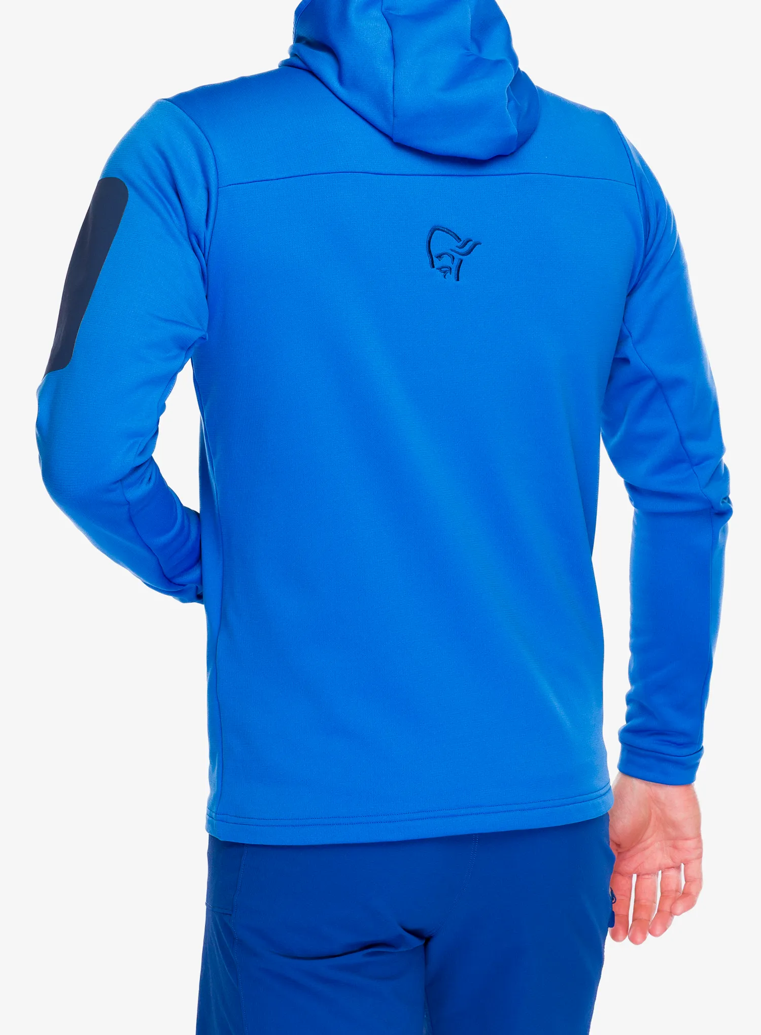 Norrona Falketind Warm2 Stretch Hood Férfi pulóver - skydiver