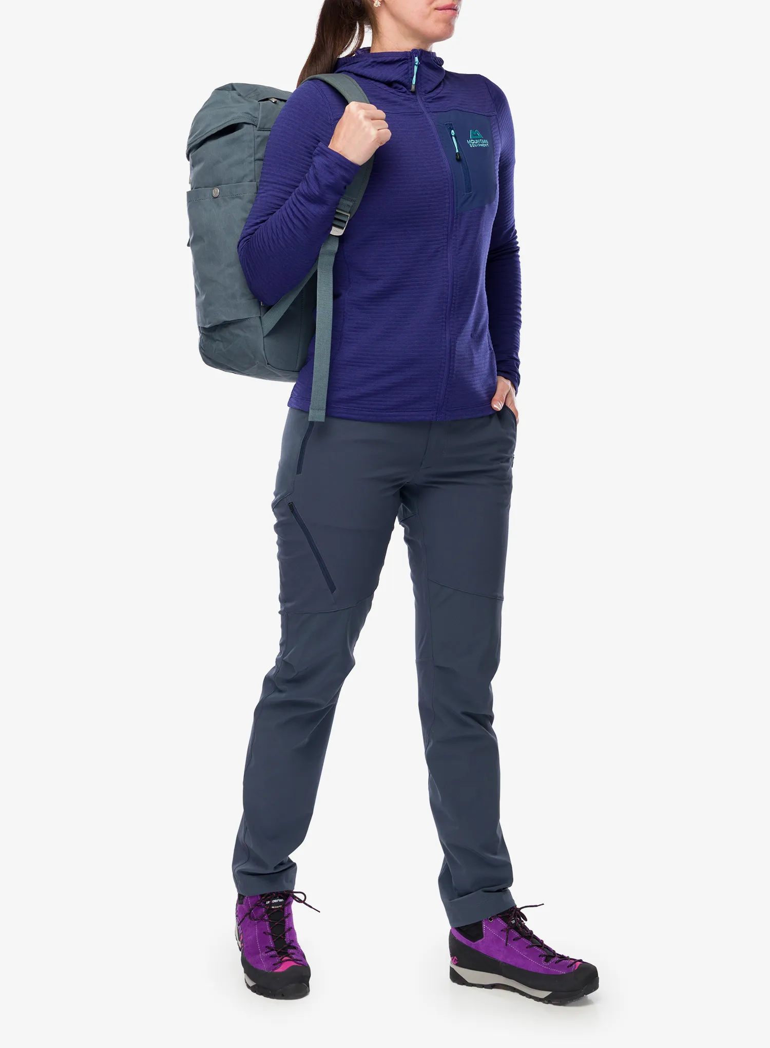 Mountain Equipment Lumiko Hooded Jacket Női felső sziklamászáshoz - amethyst/medieval