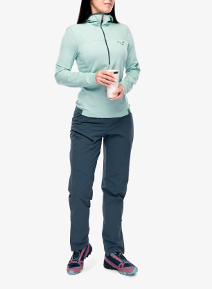 Dynafit Traverse Thermal 1/2 Zip Női kapucnis felső - cloud blue