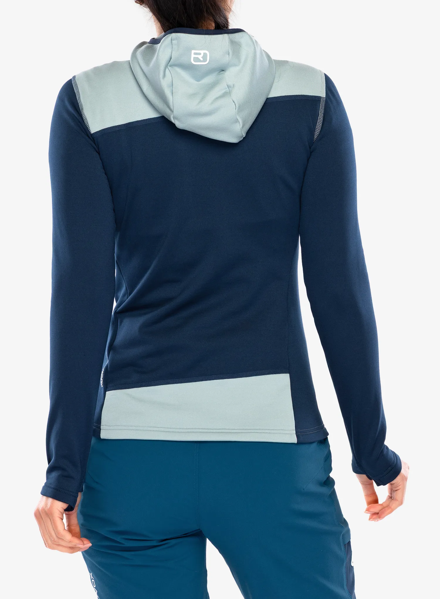 Ortovox Fleece Light Hoody Női kapucnis felső - deep ocean