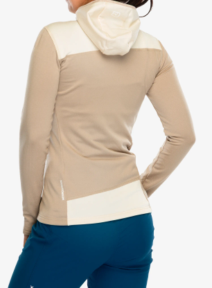 Ortovox Fleece Light Hoody Női kapucnis felső - grey sand