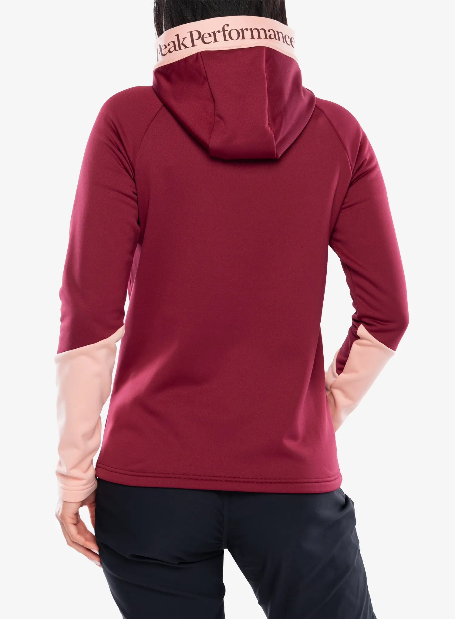 Peak Performance Rider Essentials Zip Hood Női kapucnis felső - vertical zenith/peach fuzz