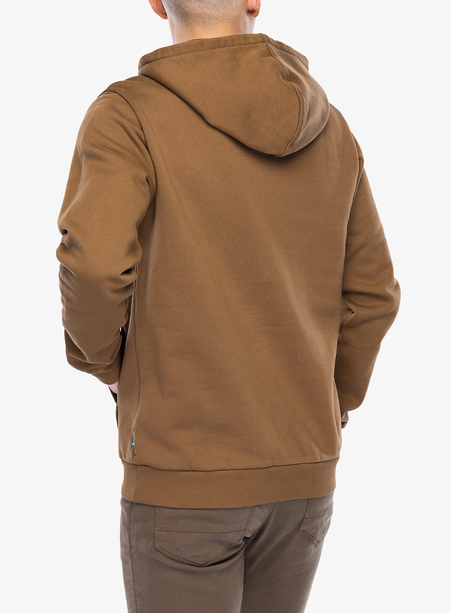 Fjallraven Logo Hoodie Kapucnis felső - wood brown