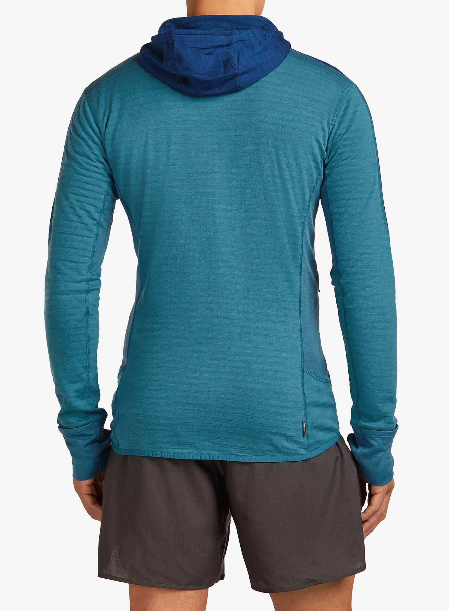 Icebreaker Merino Blend 300 RealFleece Descender LS Zip Hoodie Kapucnis felső - topaz/atlantis/cb