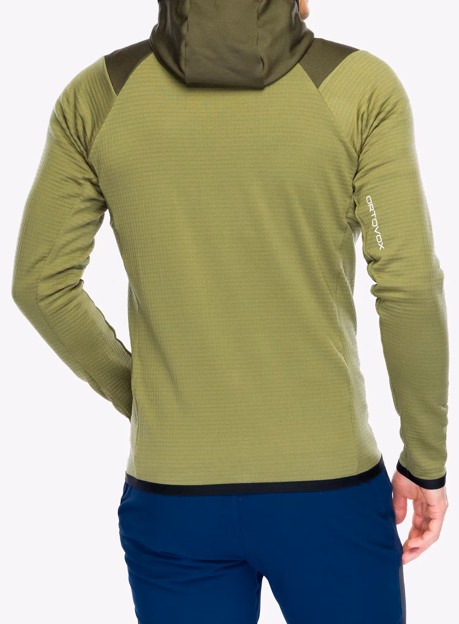Ortovox Fleece Grid Hoody Kapucnis felső - wild herbs
