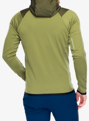 Ortovox Fleece Grid Hoody Kapucnis felső - wild herbs