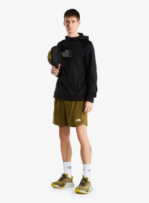 The North Face Reaxion 2.0 Hooded Sweater Graphic Kapucnis felső - black dark hthr