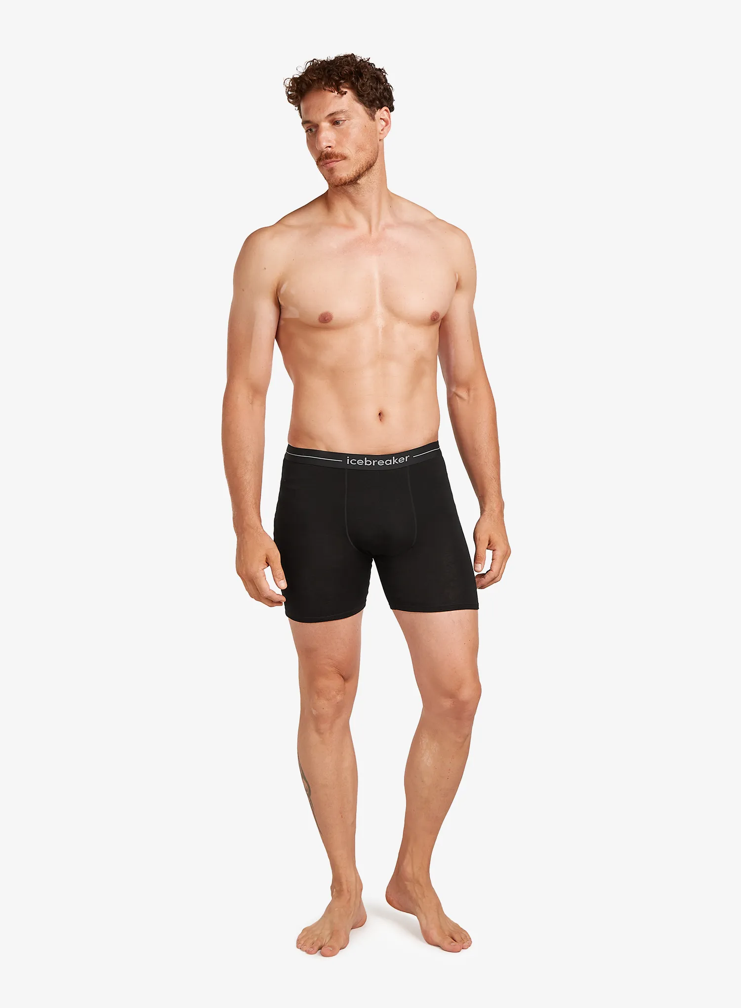 Icebreaker Anatomica Long Boxers Termoaktív boxeralsó - black
