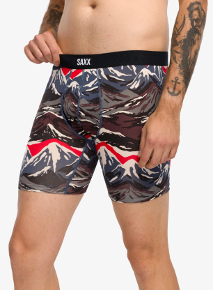Saxx Vibe Xtra Soft Comfort Boxer Brief Fly Termoaktív boxeralsó - mountain top/blue