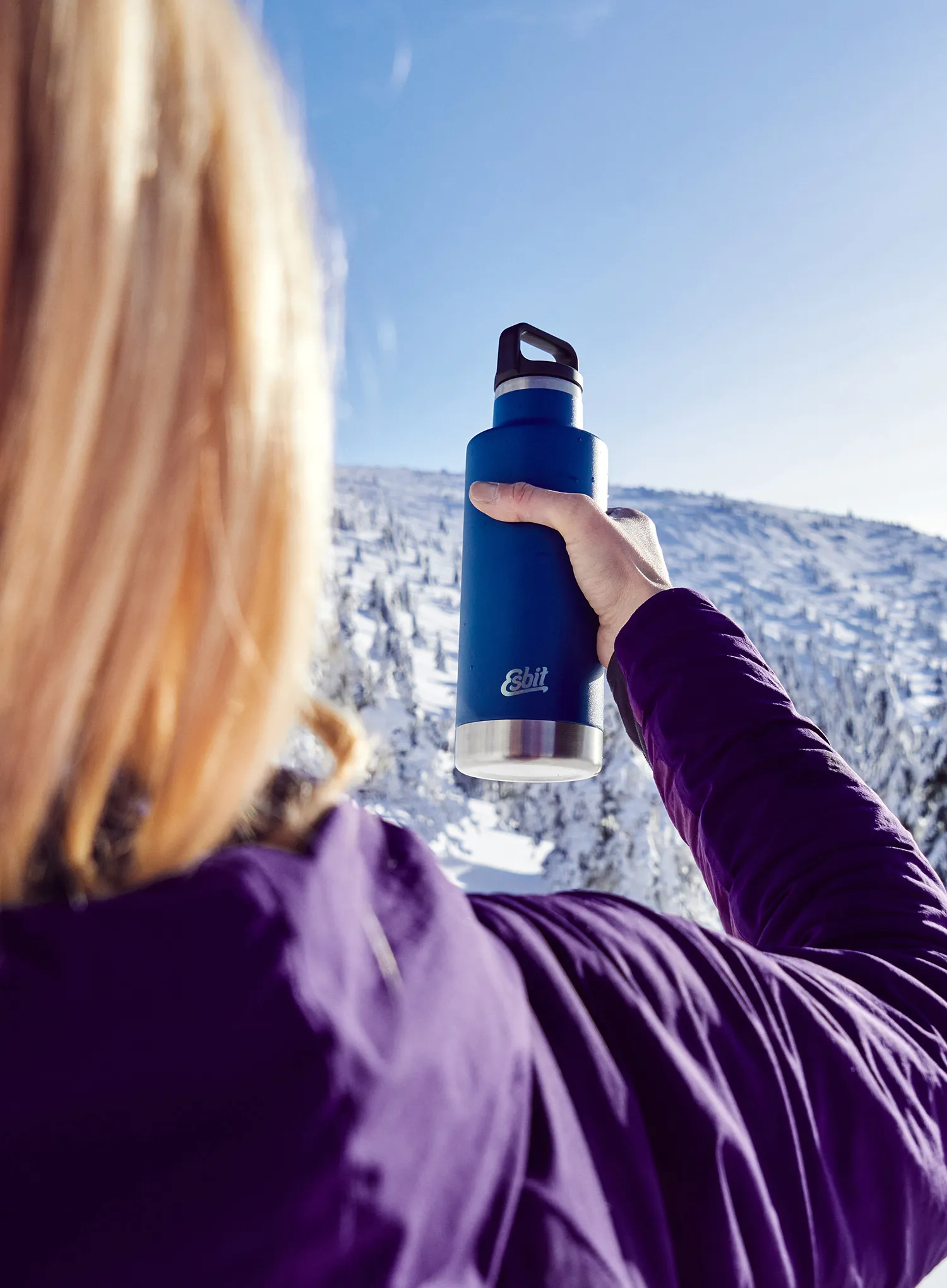 Esbit Sculptor Insulated Bottle 750ml Palack - polar blue