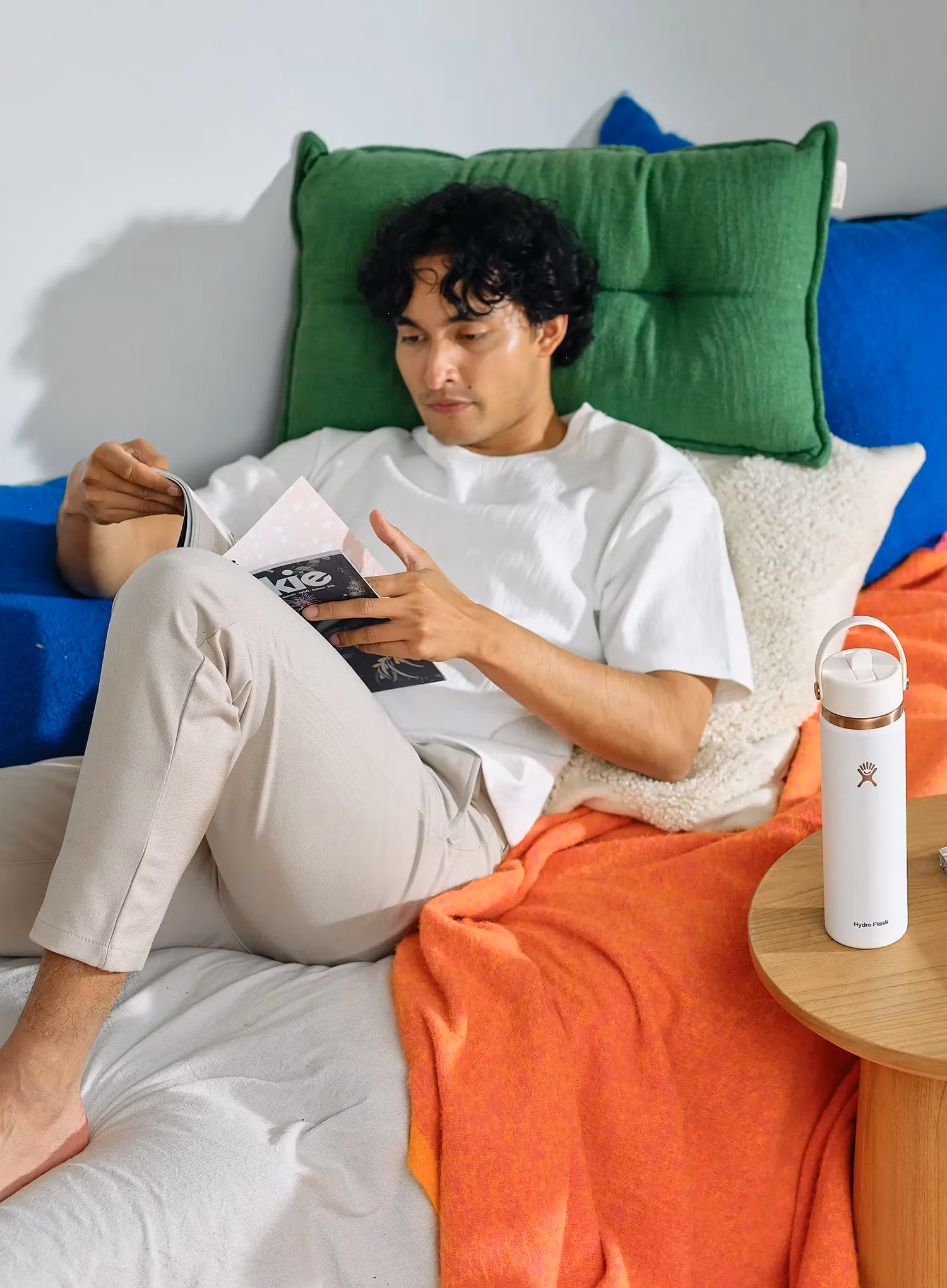 Hydro Flask 24 OZ Wide Flex Straw Cap (710 ml) Hőtartó kulacs - white