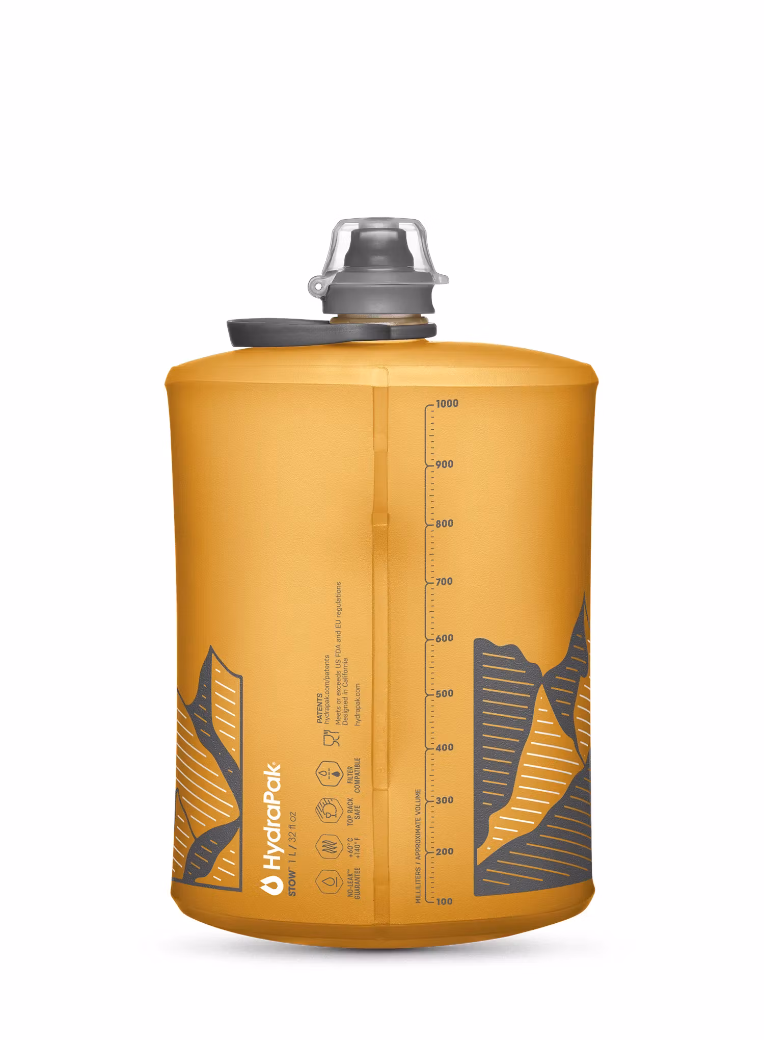 HydraPak Stow 1 L Palack - golden yellow