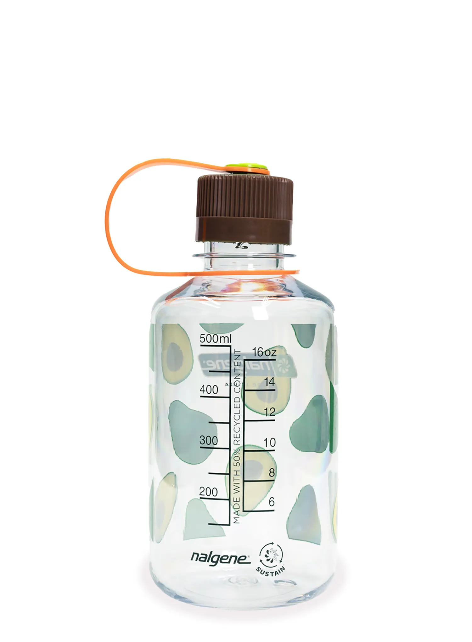 Nalgene Sustain Narrow Mouth Fruit Print 16 oz (473 ml) Palack - avocados