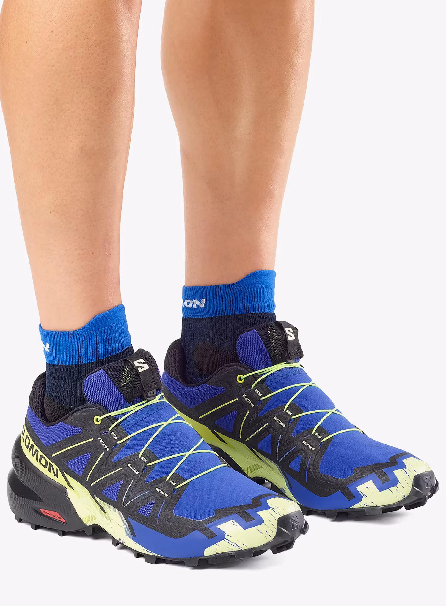 Salomon Speedcross 6 Férfi futócipő - bluing/black/acid lime